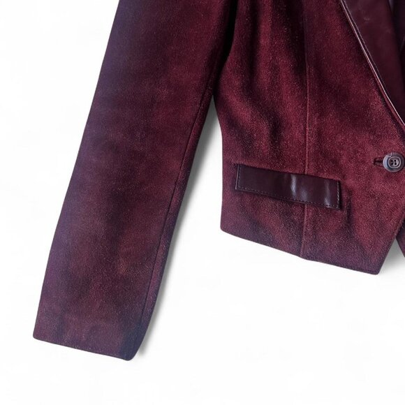 Red vintage Wilson’s leather jacket with suede detailing, - Picture 5 of 6